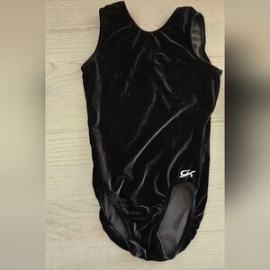 GK Elite Black Velvet Leotard AM